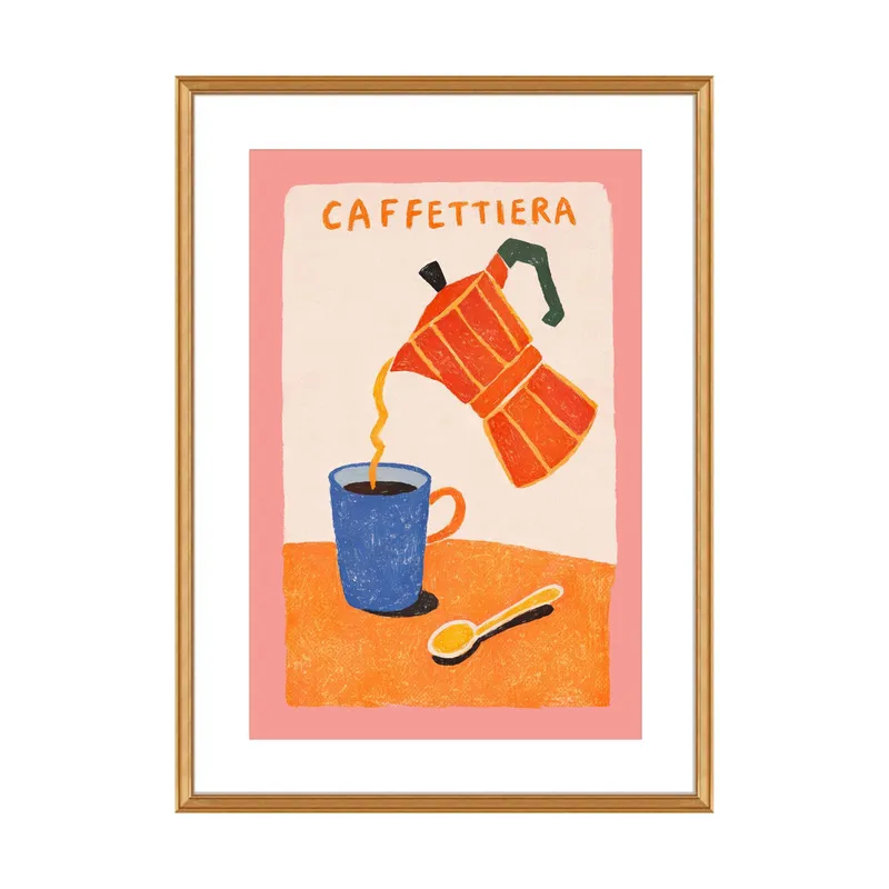Modern coffee pot print